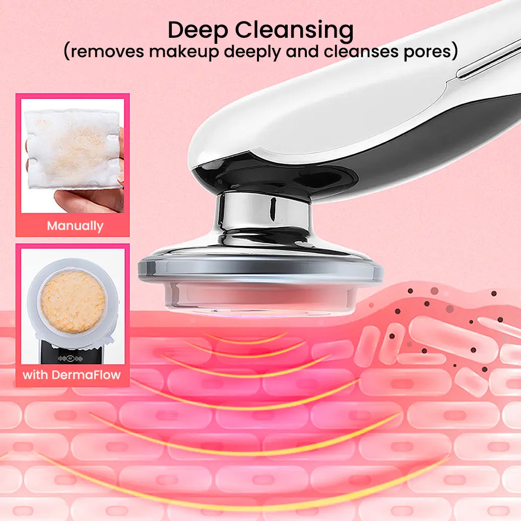 DermaFlow™ 4 in 1 LED Therapy - Lifting &amp; Facial Cleansing